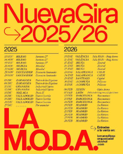 La M.O.D.A. actuará en Santander el 28 y 29 de noviembre dentro de su gira de conciertos por España
