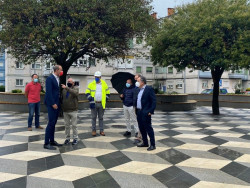 La plaza Covadonga de Torrelavega ya luce reformada tras una inversi&oacute;n de casi 400.000 euros