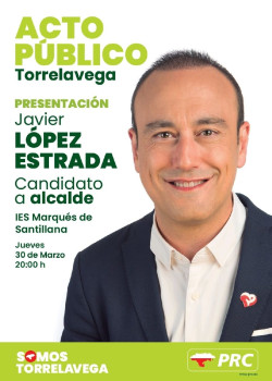 La presentación de Javier López Estrada como candidato a la Alcaldía se celebra mañana en el Marqués de Santillana