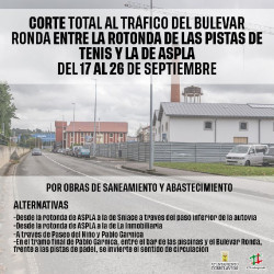 Las obras de saneamiento de La Lechera y avenida Rochefort Sur Mere cortan el tráfico en la zona hasta el día 26