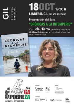 Lola Hierro presenta en la Librería Gil su segundo libro sobre África, `Crónicas a la intemperie`