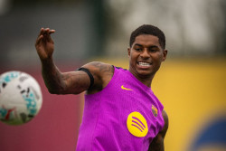 Marcus Rashford se entrena en Barcelona a la espera de la gira asi&aacute;tica
