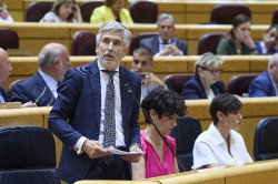 Marlaska niega que pusiera escolta a Leire D&iacute;ez y dice que no hay "ninguna queja" de jueces por intromisiones