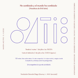 M&aacute;s de medio centenar de pianistas interpretar&aacute;n ininterrumpidamente las 840 repeticiones de `Vexations`, de Erik SATIE