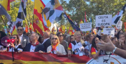 Mujeres Caballas se manifiestan en Madrid con Vivas al frente "por una Ceuta segura, espa&ntilde;ola y europea"