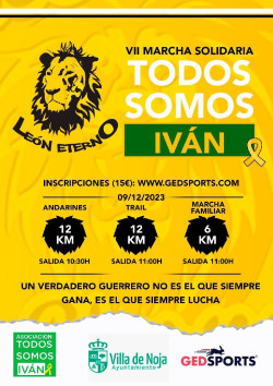 Noja abre las inscripciones para participar el 9 de diciembre en la VII Marcha solidaria `Todos somos Iván`