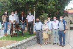 Noja clausura las jornadas de Luis Vicente de Velasco instalando una pieza de artiller&iacute;a frente a la casa del marqu&eacute;s