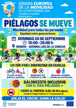 Pi&eacute;lagos realizar&aacute; este domingo una jornada sin coches por la Semana Europea de la Movilidad