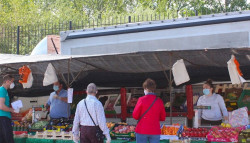  Reabre el `Mercado de los lunes` de Reinosa con nueva ubicaci&oacute;n y "goteo constante" de p&uacute;blico