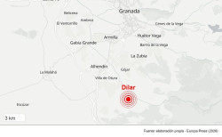 Registrado un nuevo sismo, de magnitud 3,4, con epicentro en el municipio granadino de D&iacute;lar