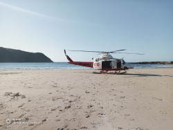 Rescatadas en helic&oacute;ptero una polaca lesionada en la playa de Amio y una alemana que se cay&oacute; en la senda del Nansa