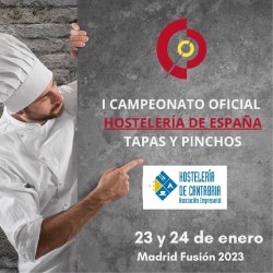Rubén Abascal, del Ibidem, representa a Cantabria en I Campeonato de Tapas y Pinchos de Hostelería de España