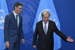 S&aacute;nchez, un paria internacional,  no acude a la recepci&oacute;n de Trump en  la Asamblea General de la ONU a pesar de estar invitado