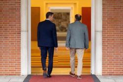 S&aacute;nchez y Junqueras se reunieron este viernes en Moncloa, una cita que no desbloque&oacute; el traspaso del IRPF a Catalu&ntilde;a