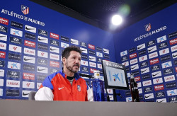 Simeone: "Soy un afortunado, he estado 14 a&ntilde;os con futbolistas que han representado lo que me gusta del f&uacute;tbol"