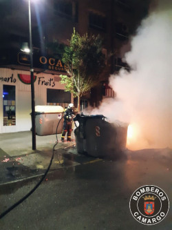  Sofocado un incendio en un contenedor de la Avenida Concordia de madrugada