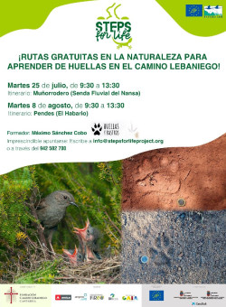 Steps for LIFE organiza dos rutas de huellas y rastros de fauna en el entorno del Camino Lebaniego