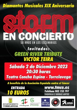 Storm, Víctor Teira y Green River Tribute actúan hoy en el Concha Espina 