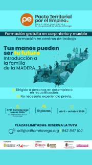 Torrelavega abre el plazo de inscripci&oacute;n para el programa de formaci&oacute;n en carpinter&iacute;a y mueble