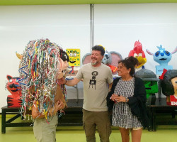 Torrelavega expone desde mañana a los cabezudos elaborados por los niños del Taller Fran Querol
