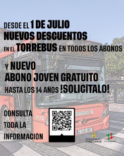 Un total de 475 jóvenes han solicitado ya su abono gratuito para el Torrebus