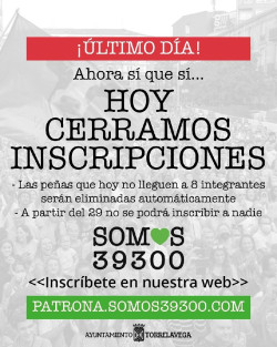 Un total de 676 peñas y 13.141 peñistas se han inscrito en la III Liga de Peñas Somos39300 de Torrelavega