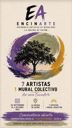 Un total de siete muralistas crear&aacute;n desde hoy una &uacute;nica obra en La Encina de Cay&oacute;n