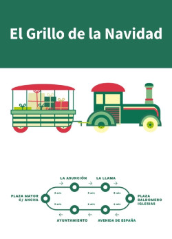 Vuelven a Torrelavega el tren `El Grillo de la Navidad` y la pista de hielo